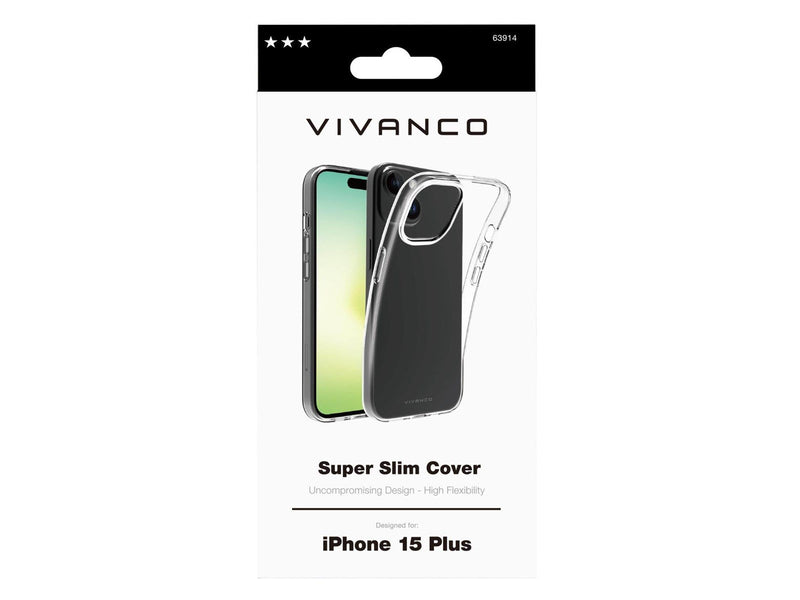 Vivanco Slim TPU Cover iPhone 15/14 Plus Clear