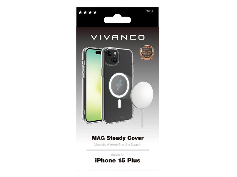 Vivanco Mag Steady Cover iPhone 15/14 Plus Clear