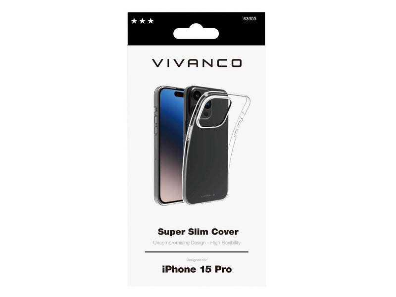 Vivanco Slim TPU Cover iPhone 15 Pro Clear