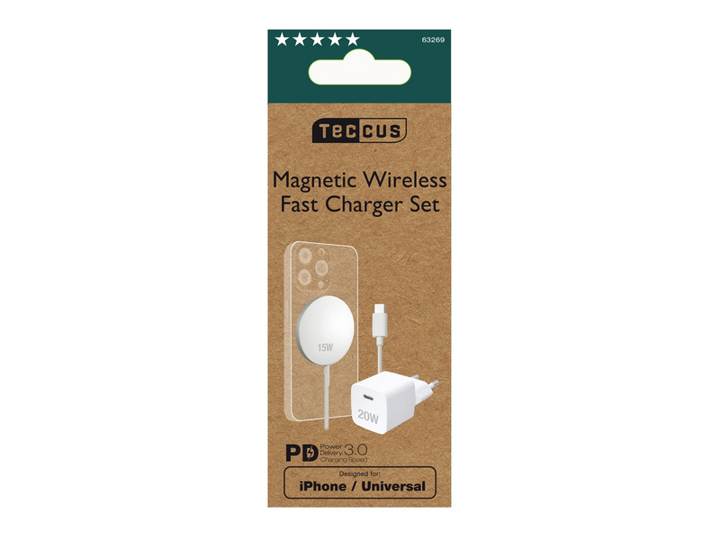 Vivanco Fast 1xUSB-C PD 20W MagSafe KIT Home Charger White