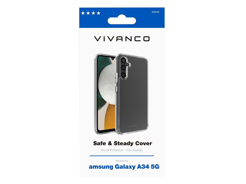 Vivanco Safe & Steady TPU Cover Galaxy A34 5G Clear
