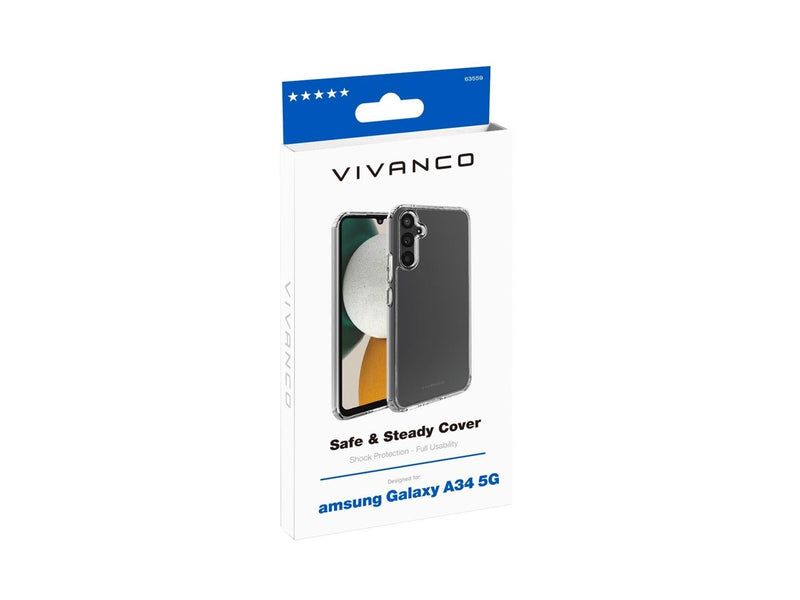Vivanco Safe & Steady TPU Cover Galaxy A34 5G Clear