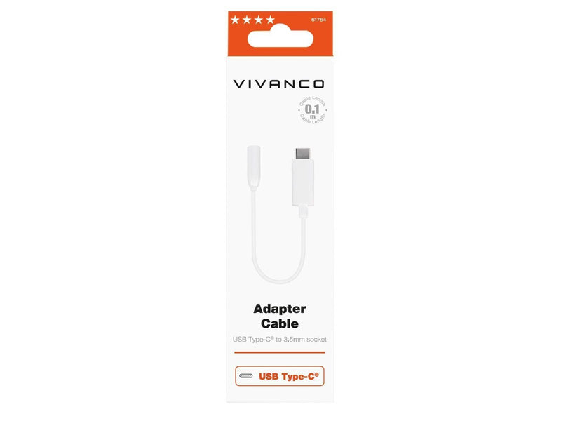 Vivanco Audioadapter USB-C to 3.5mm female 10cm White