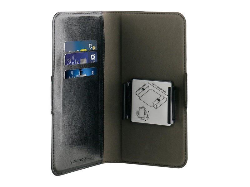 Vivanco Universal L 3-card Wallet Case Black