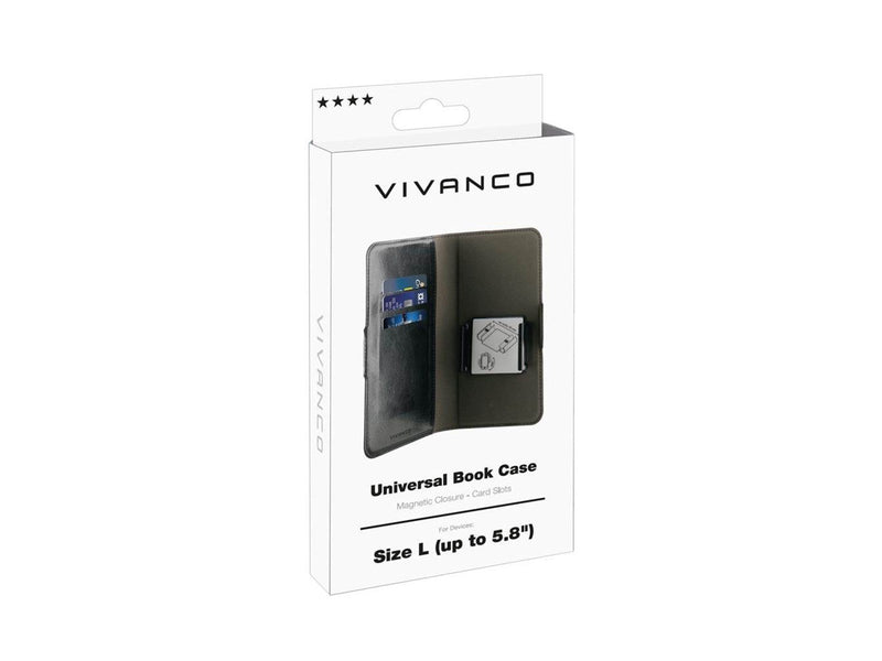 Vivanco Universal L 3-card Wallet Case Black