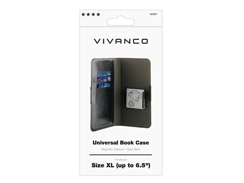 Vivanco Universal XL 3-card Wallet Case Black