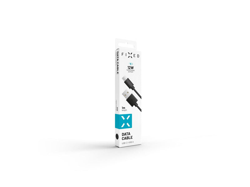FIXED USB-A to USB-C cable 1m Black