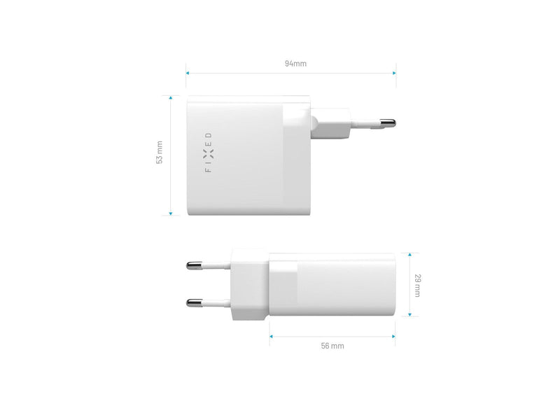 FIXED Super Fast Charger 65W 2xUSB-C PD 3.0 White