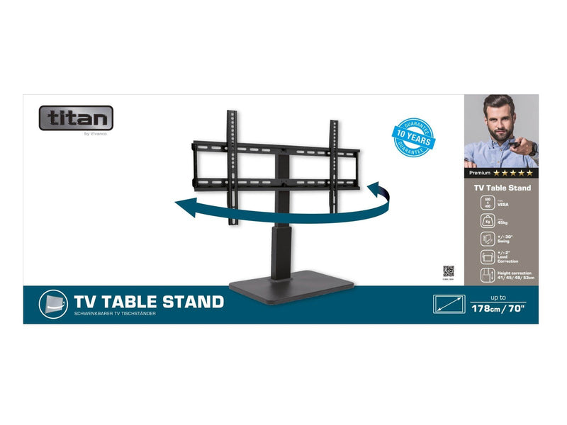 Vivanco TV Table Stand 45kg/70" VESA 600 Black