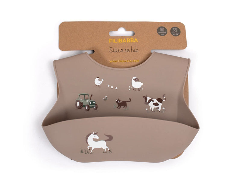 Filibabba - Silicone bib with print - Magic Farm