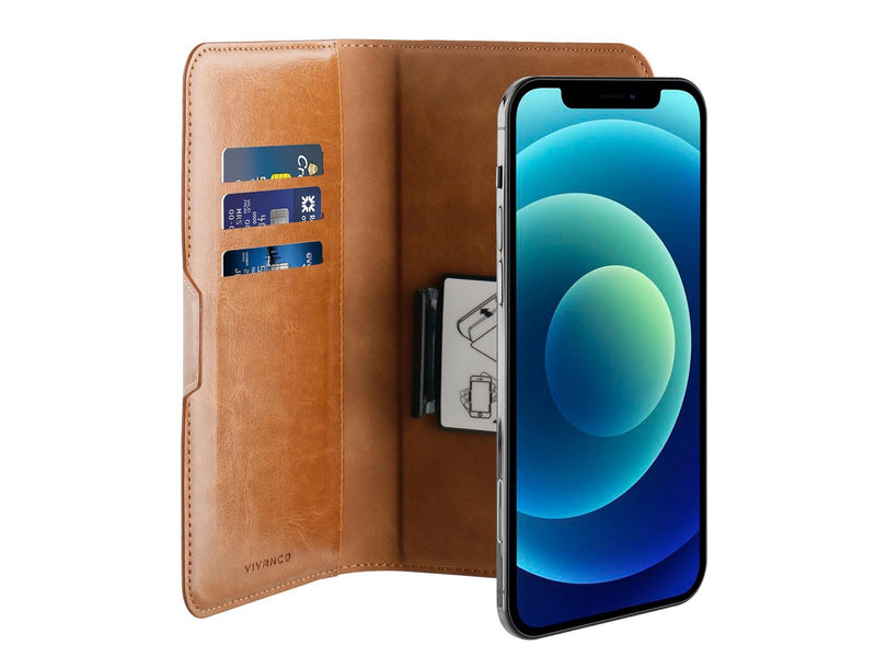 Vivanco Universal L 3-card Wallet Case Brown