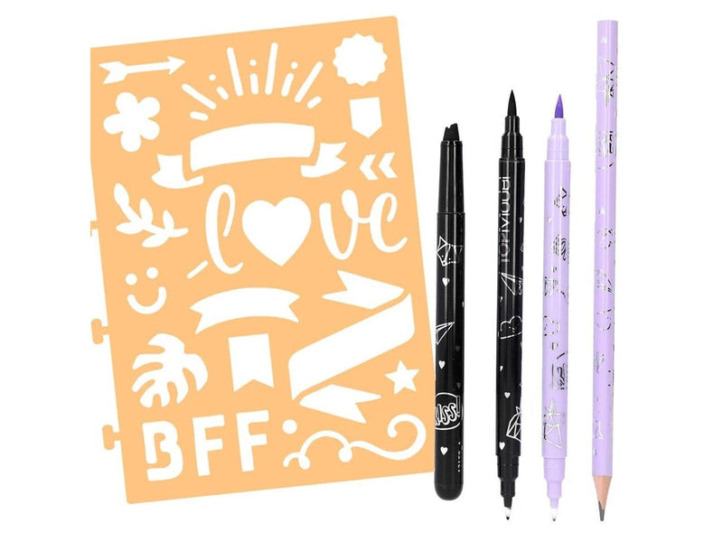 Topmodel Colouring Book Set Handlettering