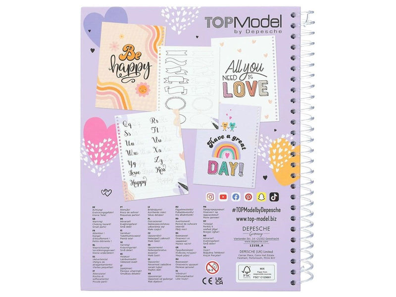 Topmodel Colouring Book Set Handlettering