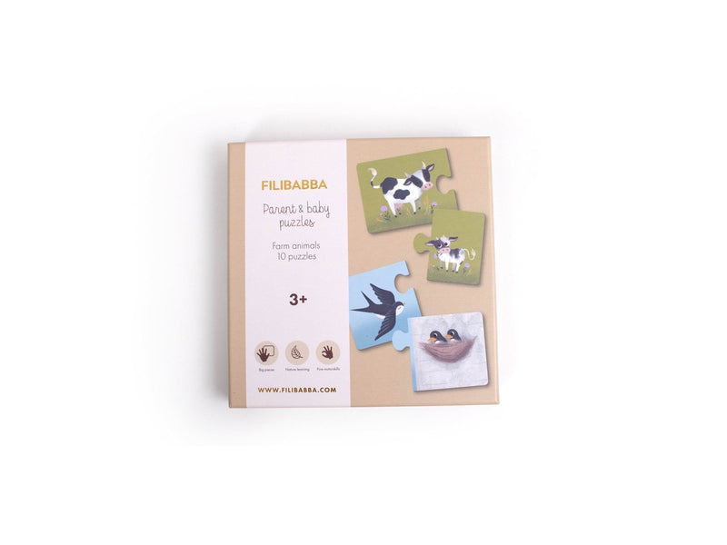 Filibabba - Parent and baby puzzles - Farm animals