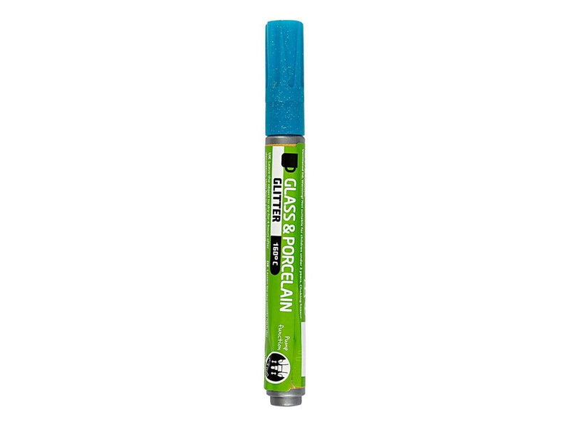 Creativ Company Glass and Porcelain Pen Glitter Semi-Opaque - Turquoise