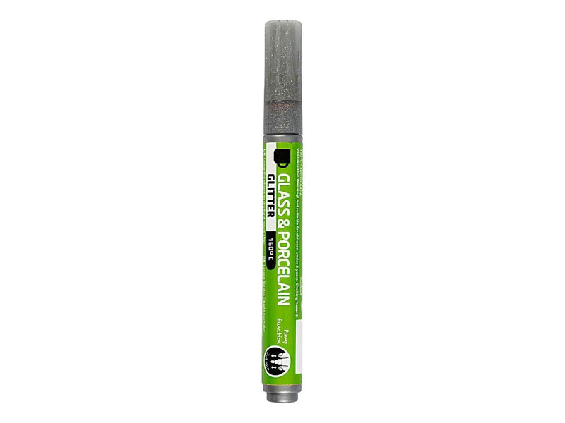 Creativ Company Glass and Porcelain Pen Glitter Semi-Opaque - Gray