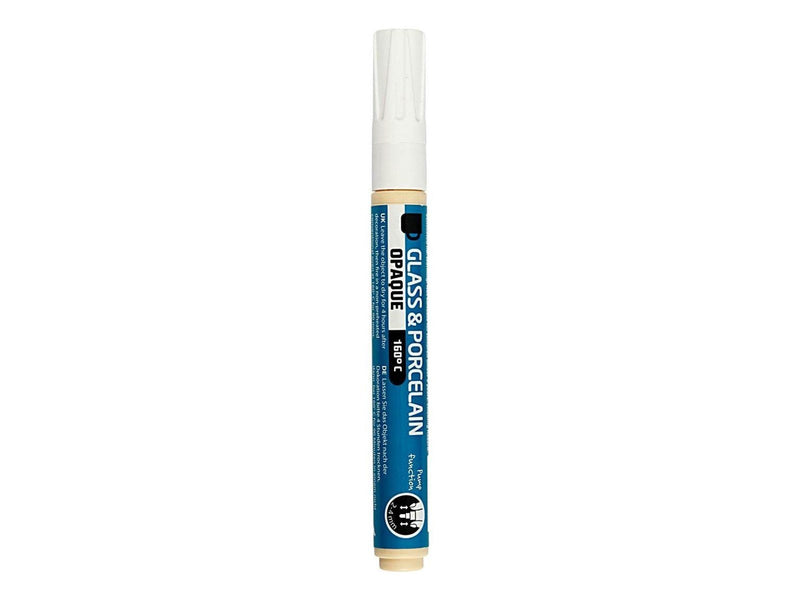 Creativ Company Glass and Porcelain Pen Opaque - White