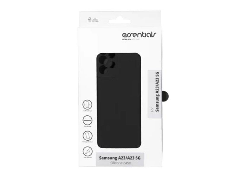 Essentials Samsung Galaxy A23/A23 5G Silicone back cover Black
