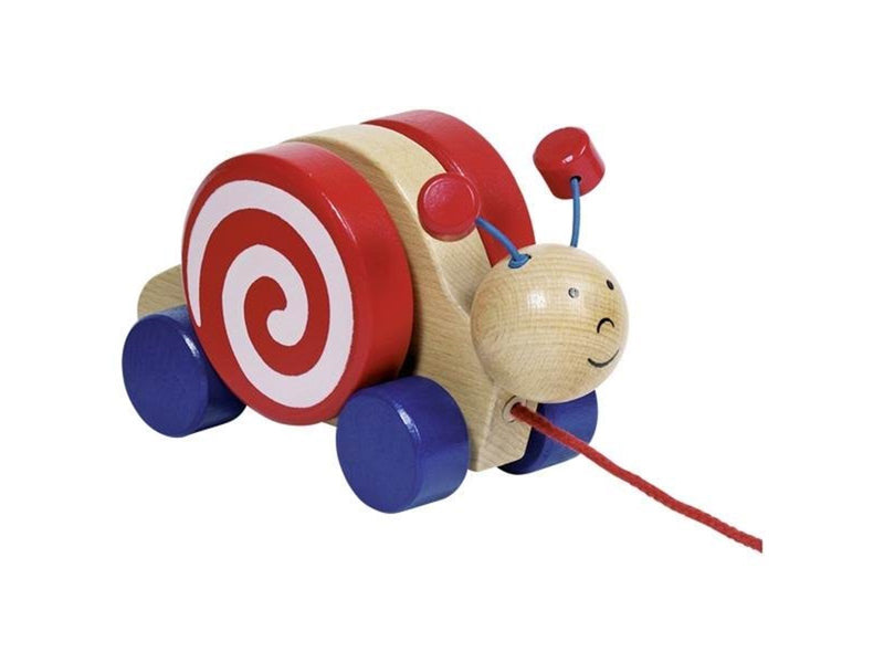 Goki Wooden Pull Animal Snail