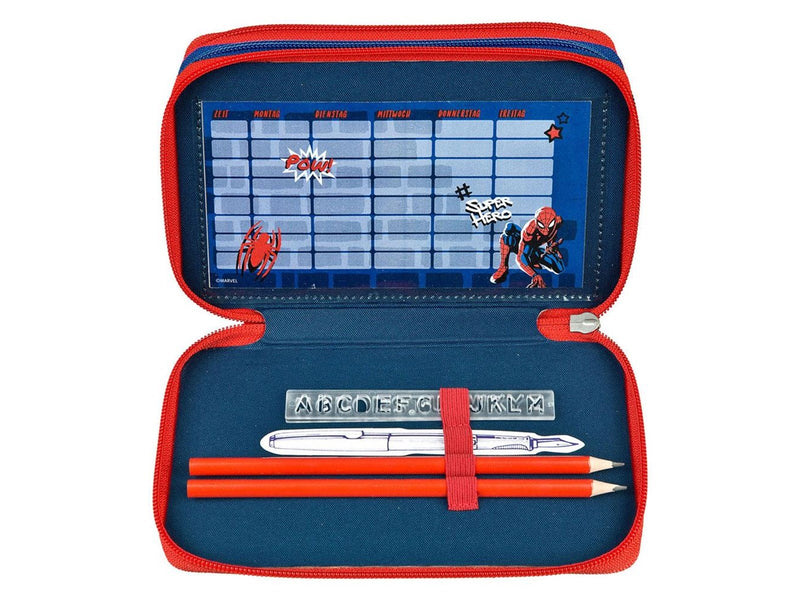 Undercover 3-Compartment Filled Pencil Case Spiderman