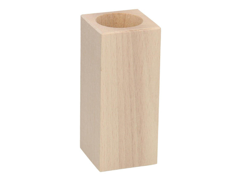 Playwood Tea light holder Square beech wood 13cm
