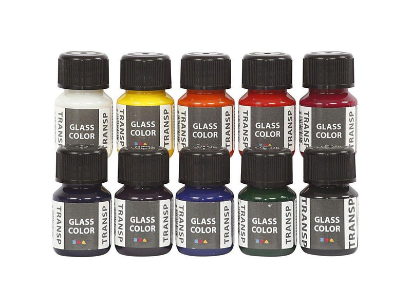 Creativ Company Glass Color Transparent Glass Paint Color 10x30ml
