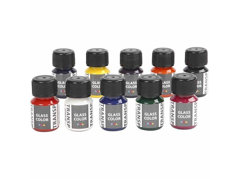 Creativ Company Glass Color Transparent Glass Paint Color 10x30ml