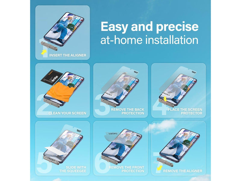 PanzerGlass MATRIX Screen Protector with D3O Samsung Galaxy S24 Plus | Ultra-Wide Fit w. AlignerKit