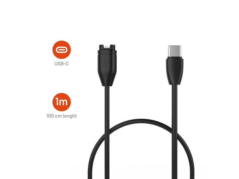FIXED USB-C Charging Cable for Garmin Smartwatch Black