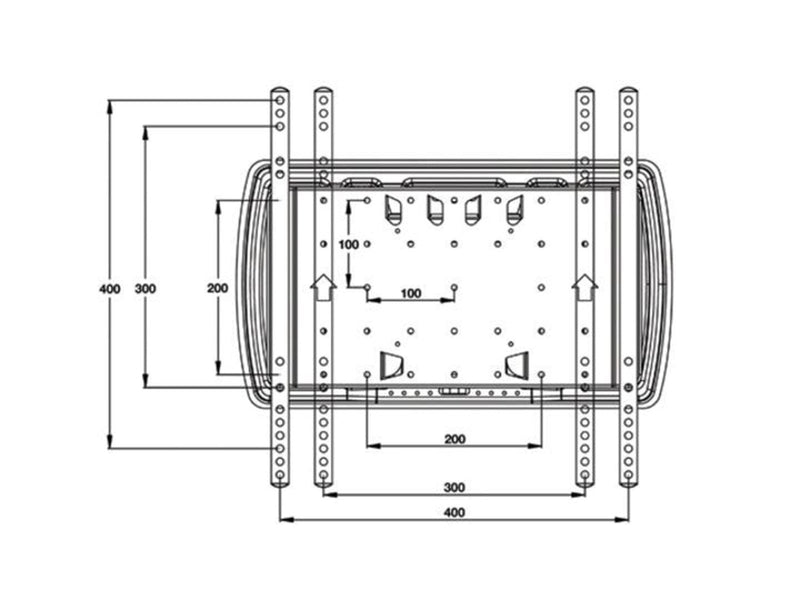 Multibrackets Super Slim neigen & Turn 40 kg 65" 100 x 100 mm