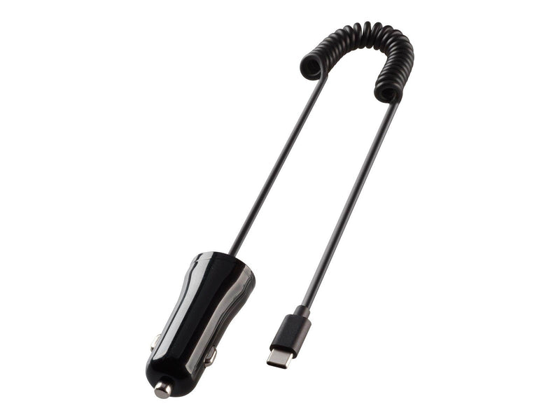 Vivanco Car Charger USB-C 2.4A with 1m spiral cable Black