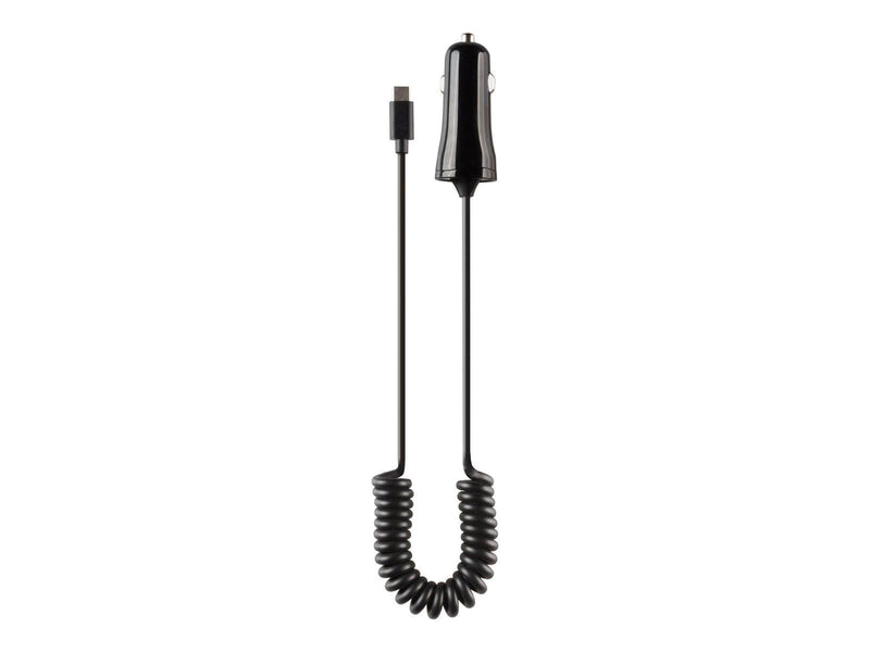 Vivanco Car Charger USB-C 2.4A with 1m spiral cable Black