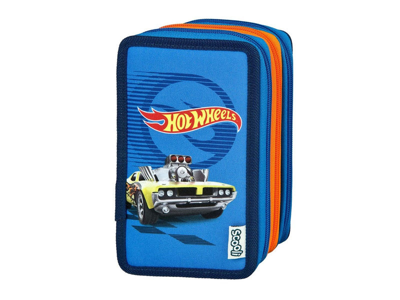 Undercover 3-Compartment Filled Pencil Case Hot Wheels