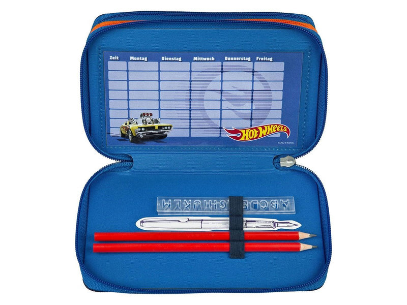 Undercover 3-Compartment Filled Pencil Case Hot Wheels