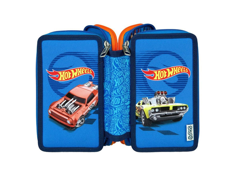Undercover 3-Compartment Filled Pencil Case Hot Wheels