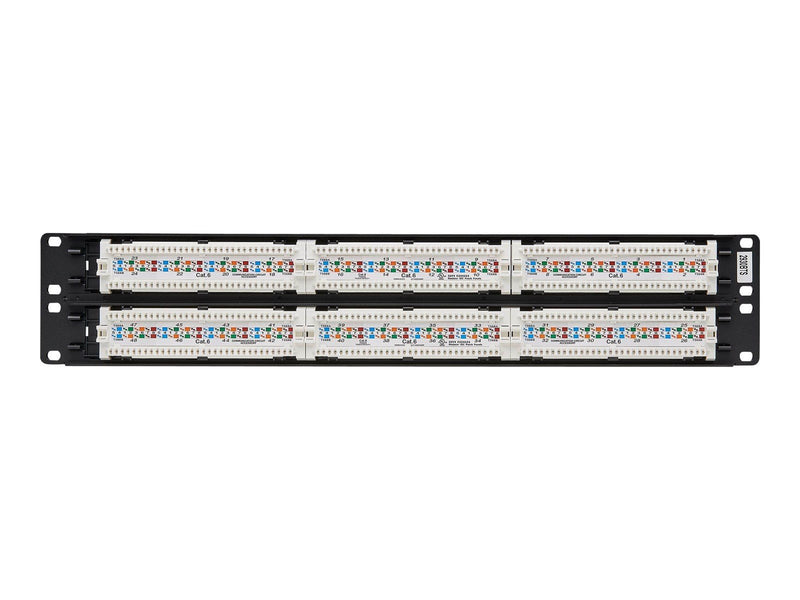 Tripp Lite 48-Port Cat6 Cat5 Patch Panel Rackmount 110 Punch Down RJ45 Ethernet 1URM 568B - patch panel - 19"