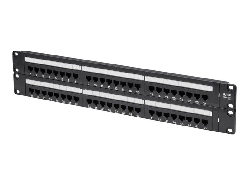 Tripp Lite 48-Port Cat6 Cat5 Patch Panel Rackmount 110 Punch Down RJ45 Ethernet 1URM 568B - patch panel - 19"