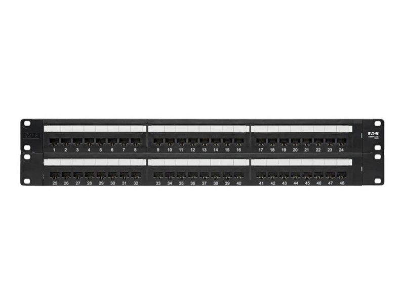 Tripp Lite 48-Port Cat6 Cat5 Patch Panel Rackmount 110 Punch Down RJ45 Ethernet 1URM 568B - patch panel - 19"