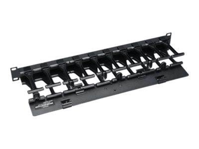 Tripp Lite Rack Enclosure Horizontal Cable Manager Steel w Finger Duct 1URM - rack cable management panel with cover - 1U