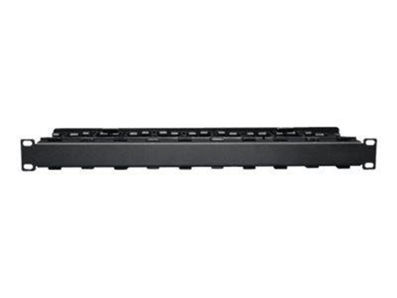 Tripp Lite Rack Enclosure Horizontal Cable Manager Steel w Finger Duct 1URM - rack cable management panel with cover - 1U