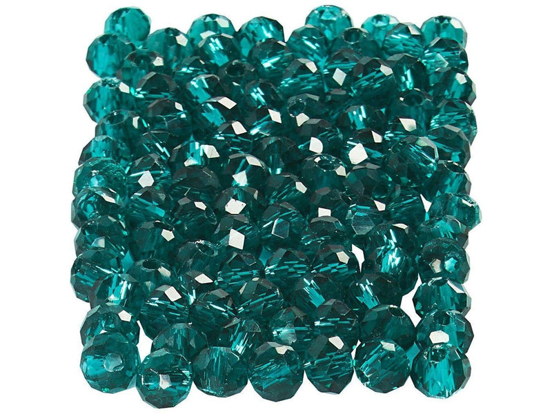 Creativ Company Faceted Beads Emerald Green 100pcs.