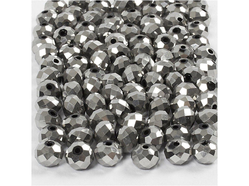 Creativ Company Faceted Beads Metallic Gray 100pcs.