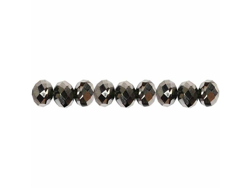 Creativ Company Faceted Beads Metallic Gray 100pcs.