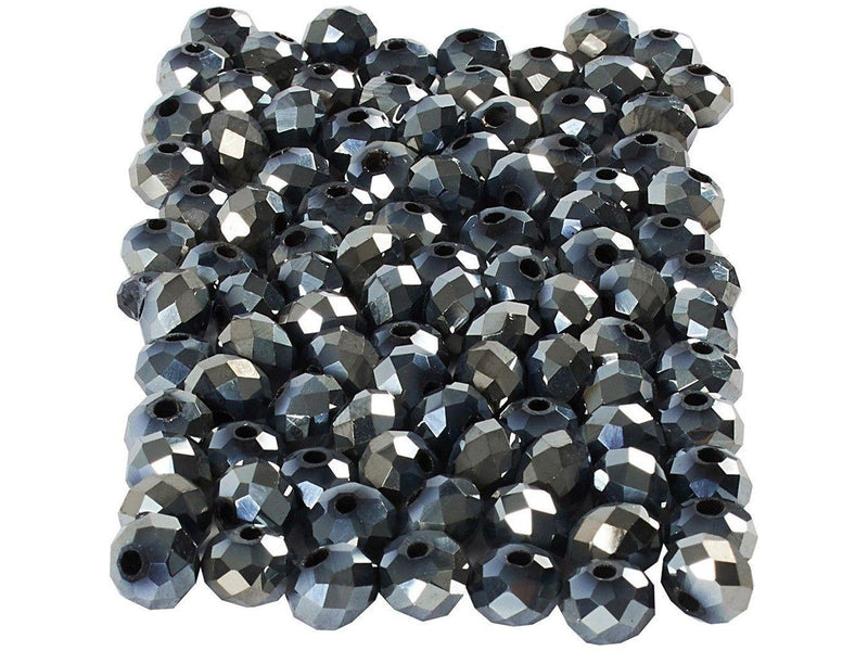 Creativ Company Faceted Beads Metallic Black 100pcs.