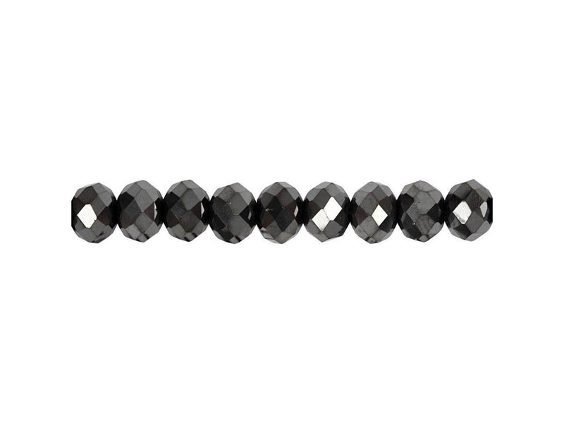 Creativ Company Faceted Beads Metallic Black 100pcs.