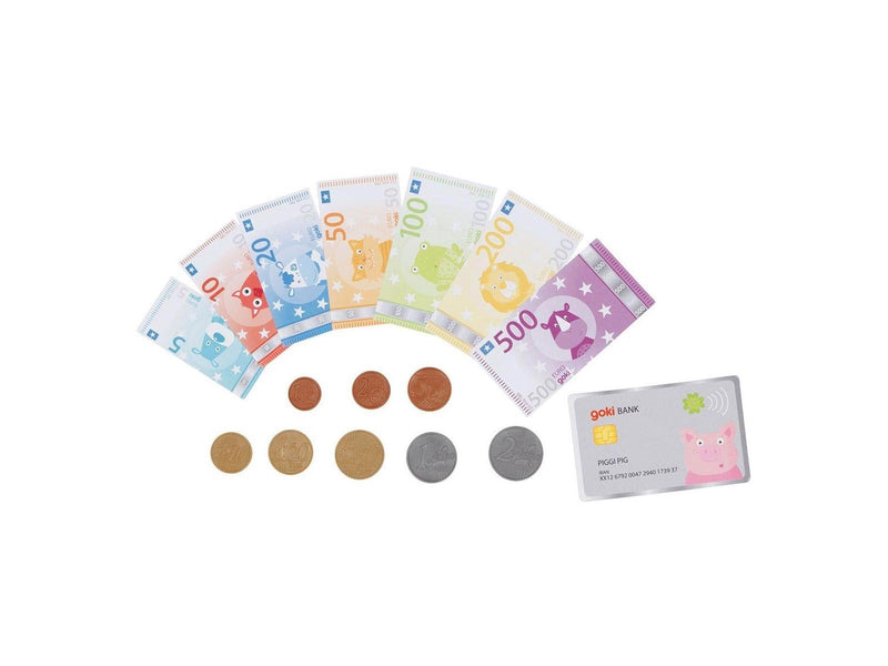 Goki Play Money Animals with Credit Card and Coins 117 pcs.