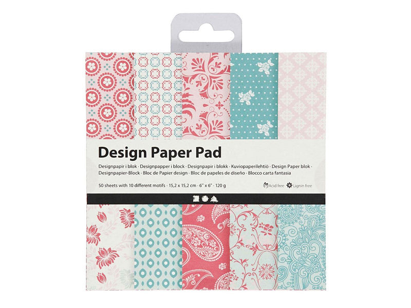 Creativ Company Design Paper Block Pink 50 Sheets