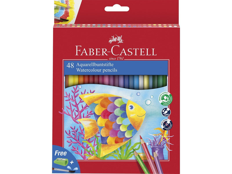 Faber Castell Watercolour pencil + brush box (48 pcs)