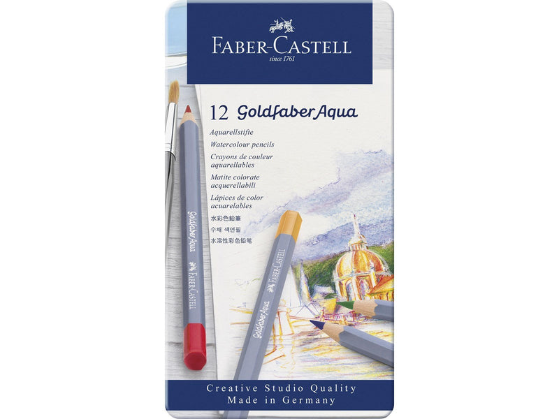 Faber Castell  Watercol. penc. Goldfaber Aqua tin (12 pcs)