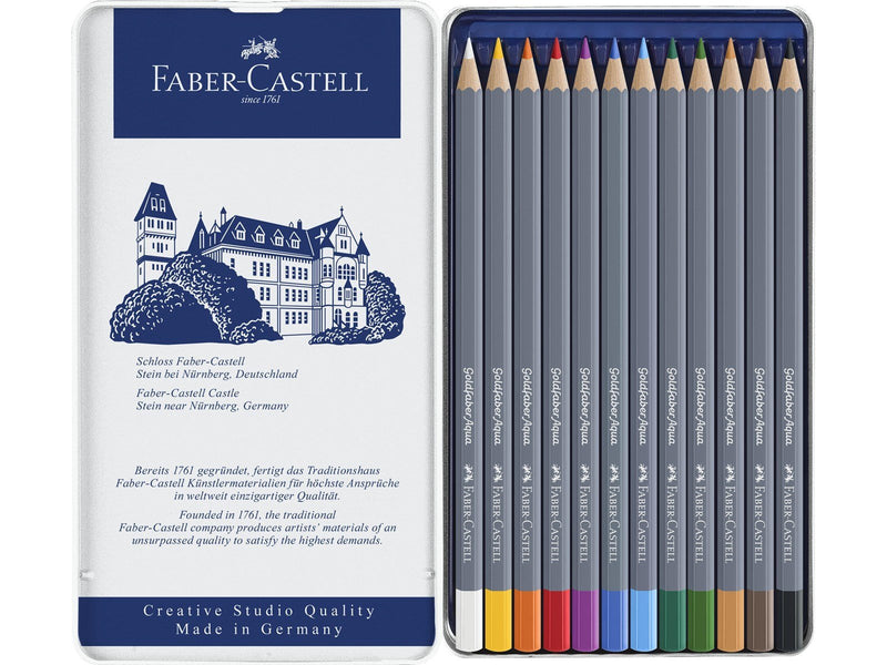 Faber Castell  Watercol. penc. Goldfaber Aqua tin (12 pcs)
